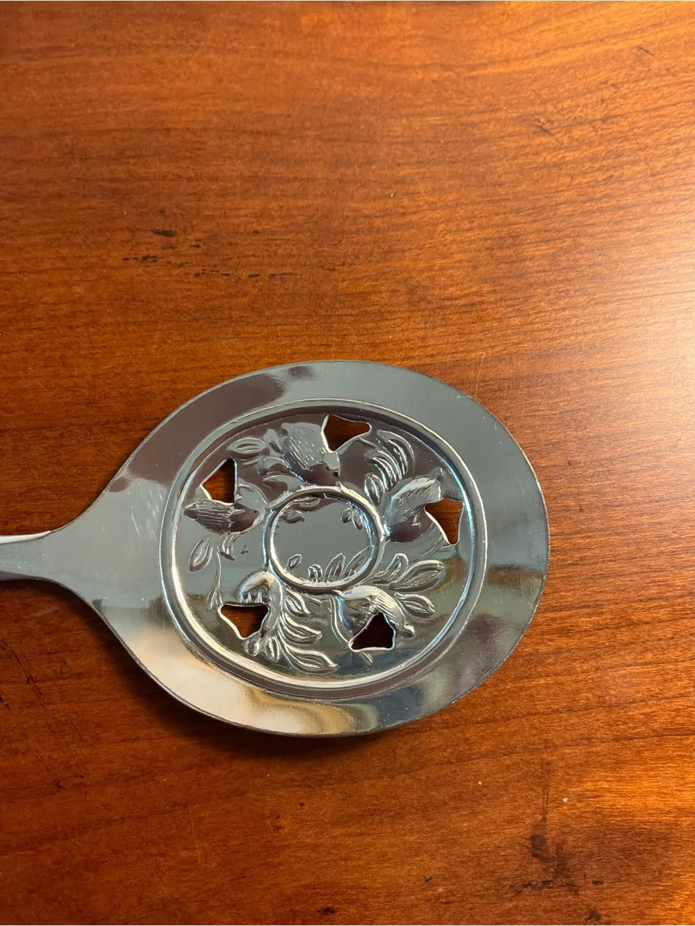 Sheffield Silver Plated Slotted Serving Spoon - Elegant Draining Spoon England